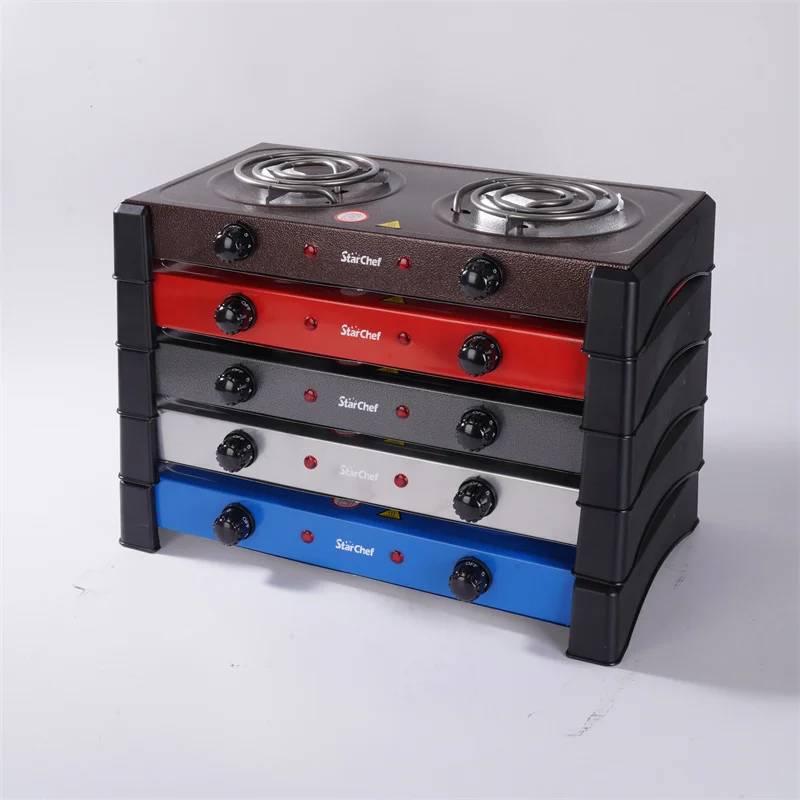 Factory Prices Fast Heating Portable 2000W High Power Two Spiral Plate Electric Coil Stove