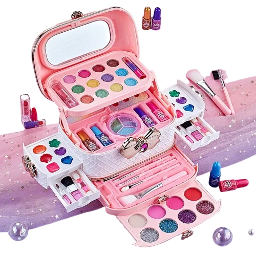 2024 новейший детский косметический макияж с лаком для ногтей