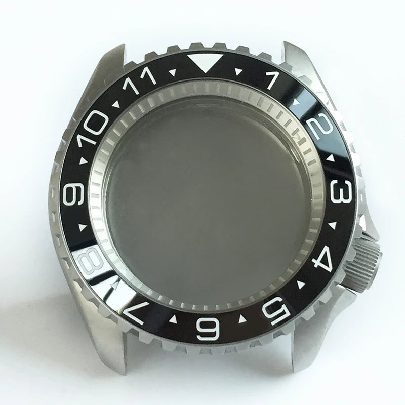 Custom Stainless Steel Brushed Watch Case Sloped Ceramic Bezel Insert For  Seiko Skx007 With Sapphire Glass Watch Parts - Buy Stainless Steel Watch  Case,For Seiko Skx007 Srpd Nh35 36,Custom Watch Case Sapphire