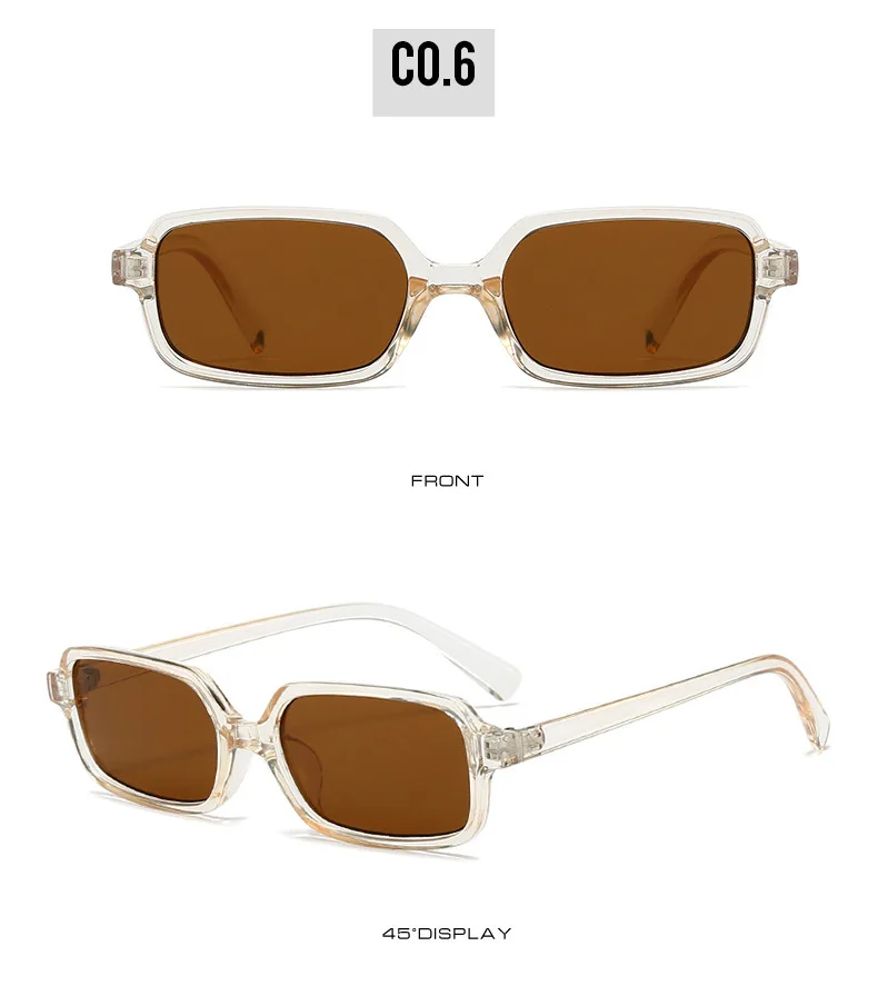 Nueva gran oferta, gafas de sol con montura cuadrada pequeña, gafas de sol a la moda para mujer, gafas Vintage para hombre, gafas con logotipo personalizado, sombrilla de tendencia