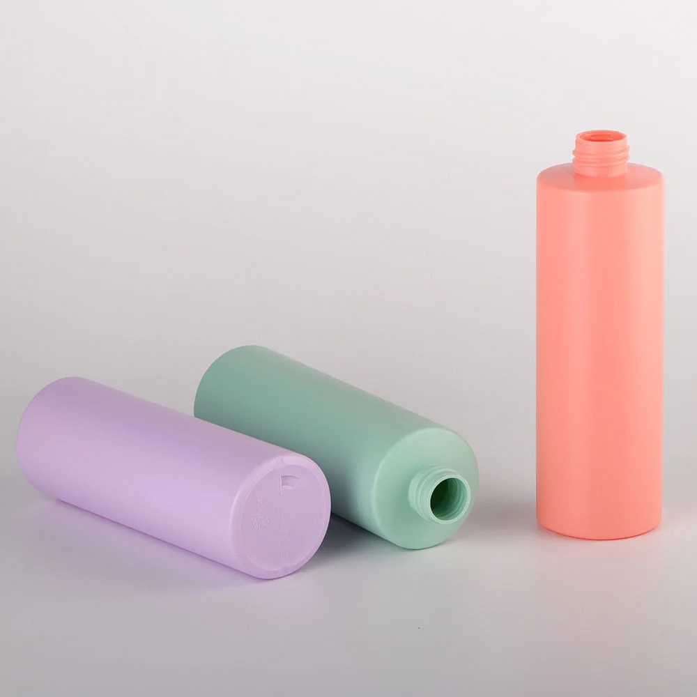 New Cosmetic Packaging HDPE Plastic Bottle Luster Round 400ml Shampoo Hair Care Bottle