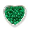 8mm Imitation Jade Glass Beads - Emerald Green