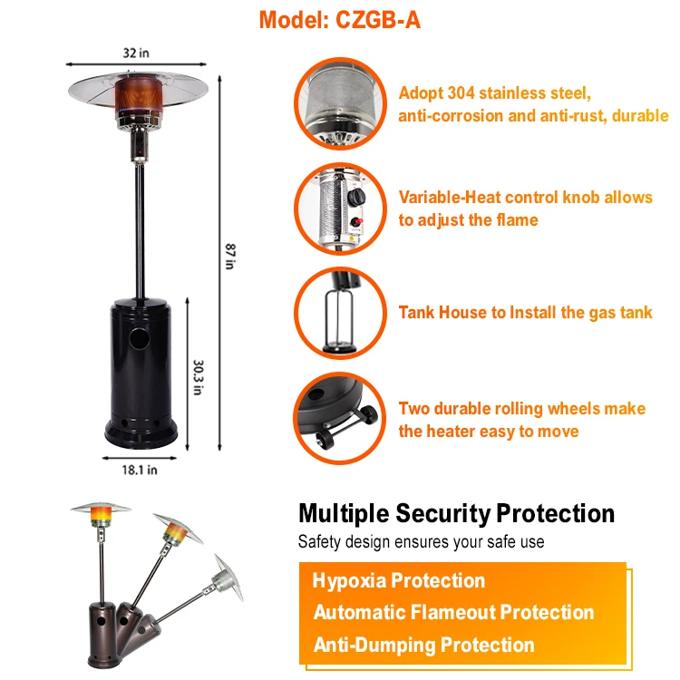 Estufa Calefactor Exterior Patio Outdoor Gas Patio Heater/mushroom