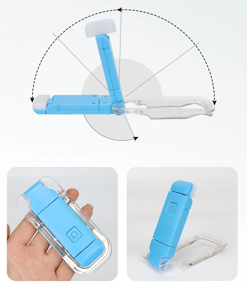 Lampada A LED Portatile Con Clip BILY – 3 Livelli Di Luce, Presa USB, Per PC, Smartphone E Lettura Notturna - 6