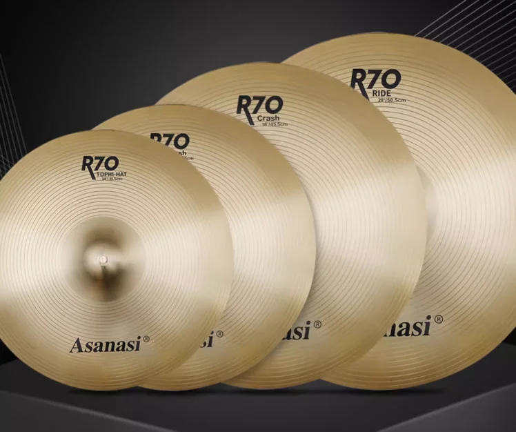 R70 Factory Direct Hi Hat Crash Mix Metal Cymbal Set for Drum Alloy Gong & Cymbals