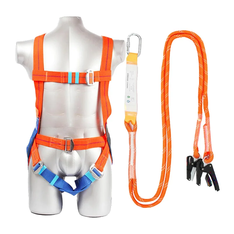 OhLt-j Safety Fall Arrest Harness Size : 2m Outdoor Adjustable Climb Harness Safety Belt Rescue Rope Aerial Work Full Body Safety Belt Fall Protection Harness