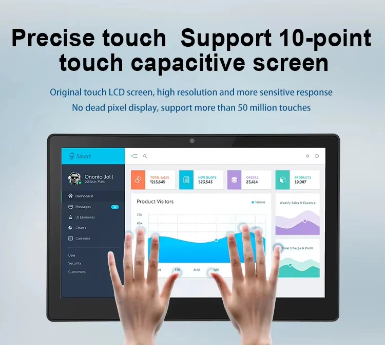 Bolinia 11.6 Inch Android Industrial Tablet IPS HD PCAP RK3288/3399 IP65 Touch Screen IP65 Win OS Industrial All in One Panel PC
