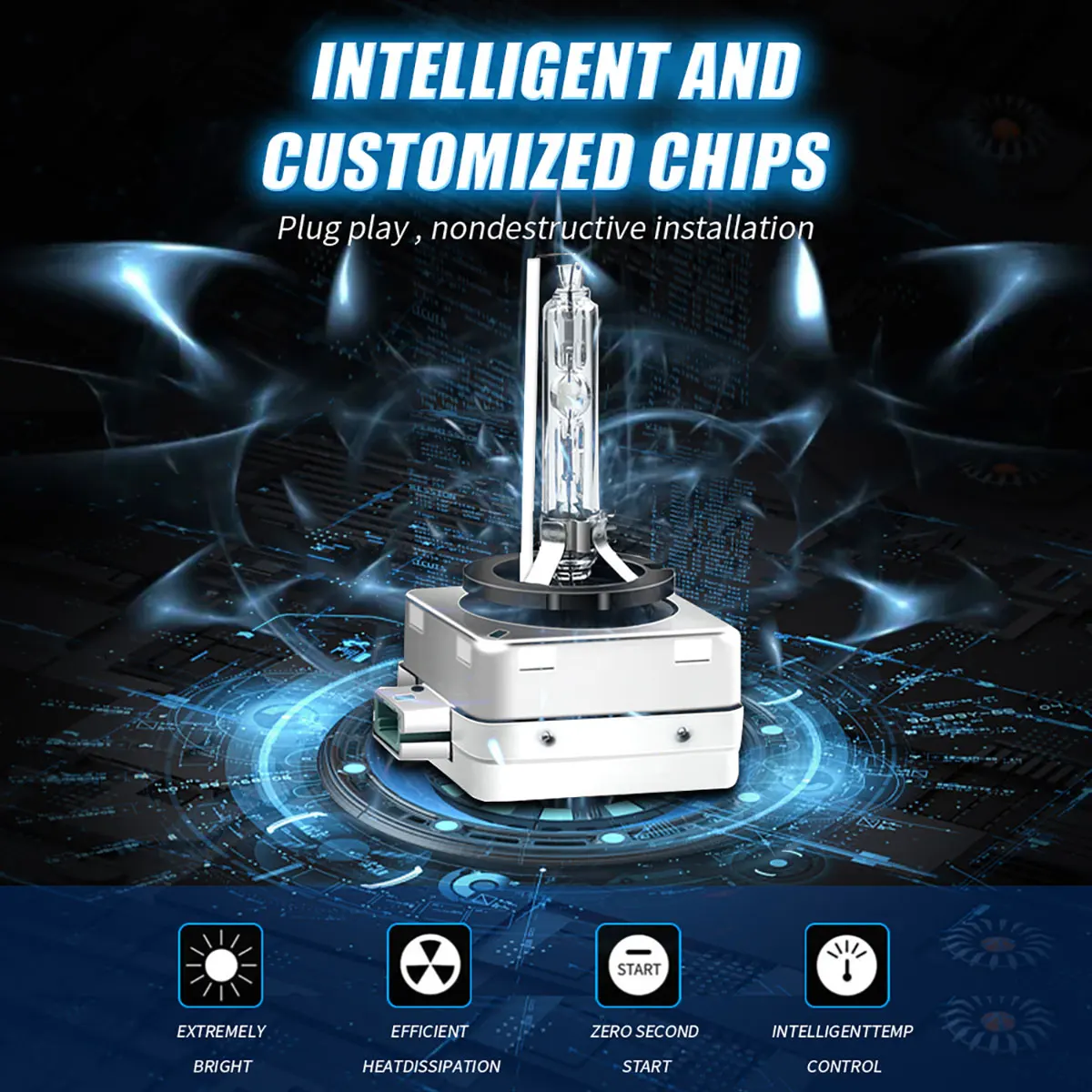 Kit Lampade HID Xenon WinPower D1S 35W 8000K Blu Ghiaccio - 2 Bulbi Per Auto - Foto 9