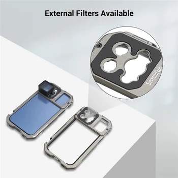 SmallRig Mobile Phone Video Cage Handle Rig for iPhone 13 Pro / pro Max Case compatible with M-mount 17mm threaded lenses detail image