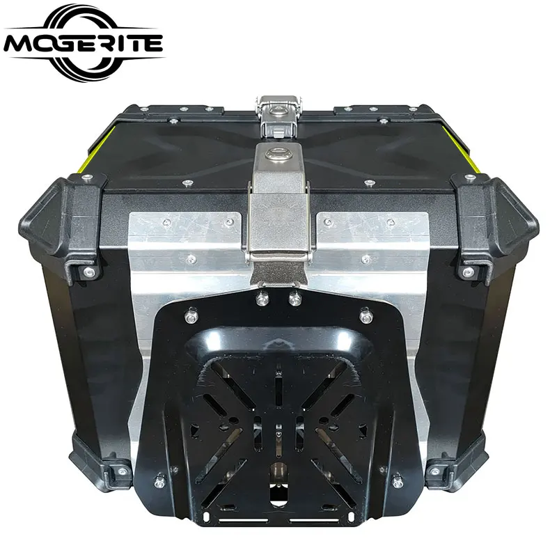 Мотоцикл большой емкости Алюминиевый задний ящик ударопрочный и водонепроницаемый алюминиевый ящик 55Л большой емкости черный