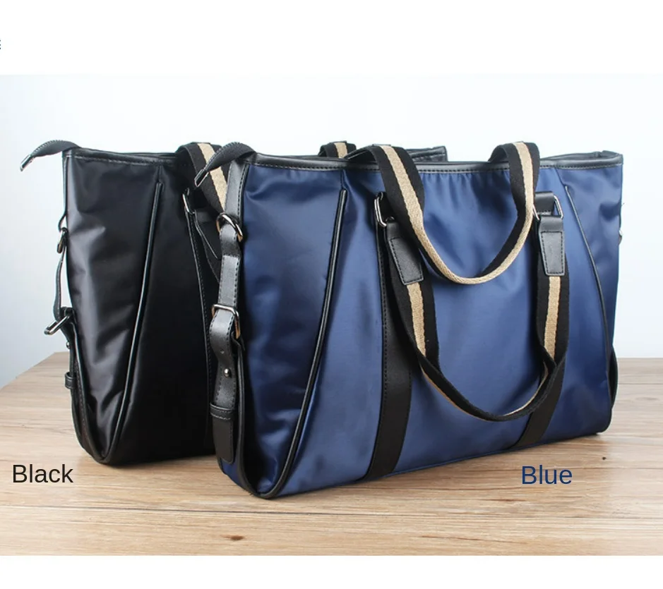 DF466 City fashion Customized stock promotion Business men women document bag working bags navy blue black