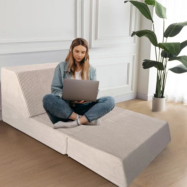 Compress Sofa Modern Mini Leisure Sofa Bed for Reading Corner Floor Kids Room Washable Cover for Small Bedroom
