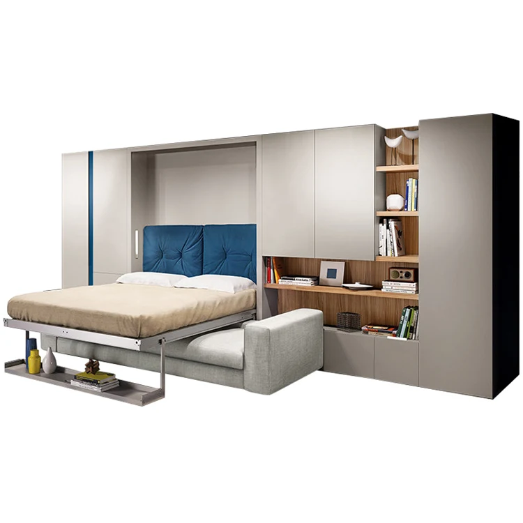 Space Saving Vertical Murphy Bed Mechanism Manual Folding Storage