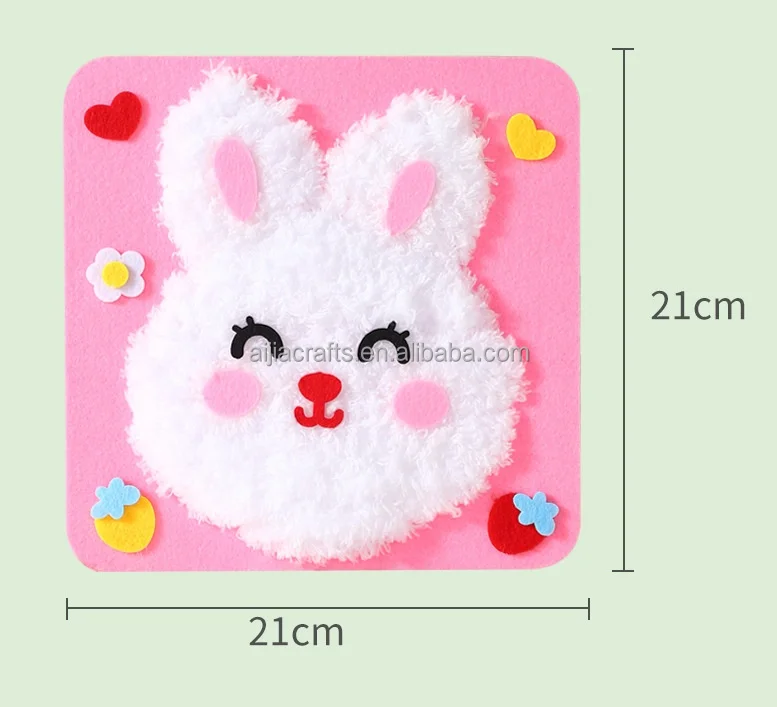 Kit De Couture DIY 4 Poupées Brodées Animaux – Activité Créative Pour Enfants Dès 5 Ans – Matériel Non Tissé