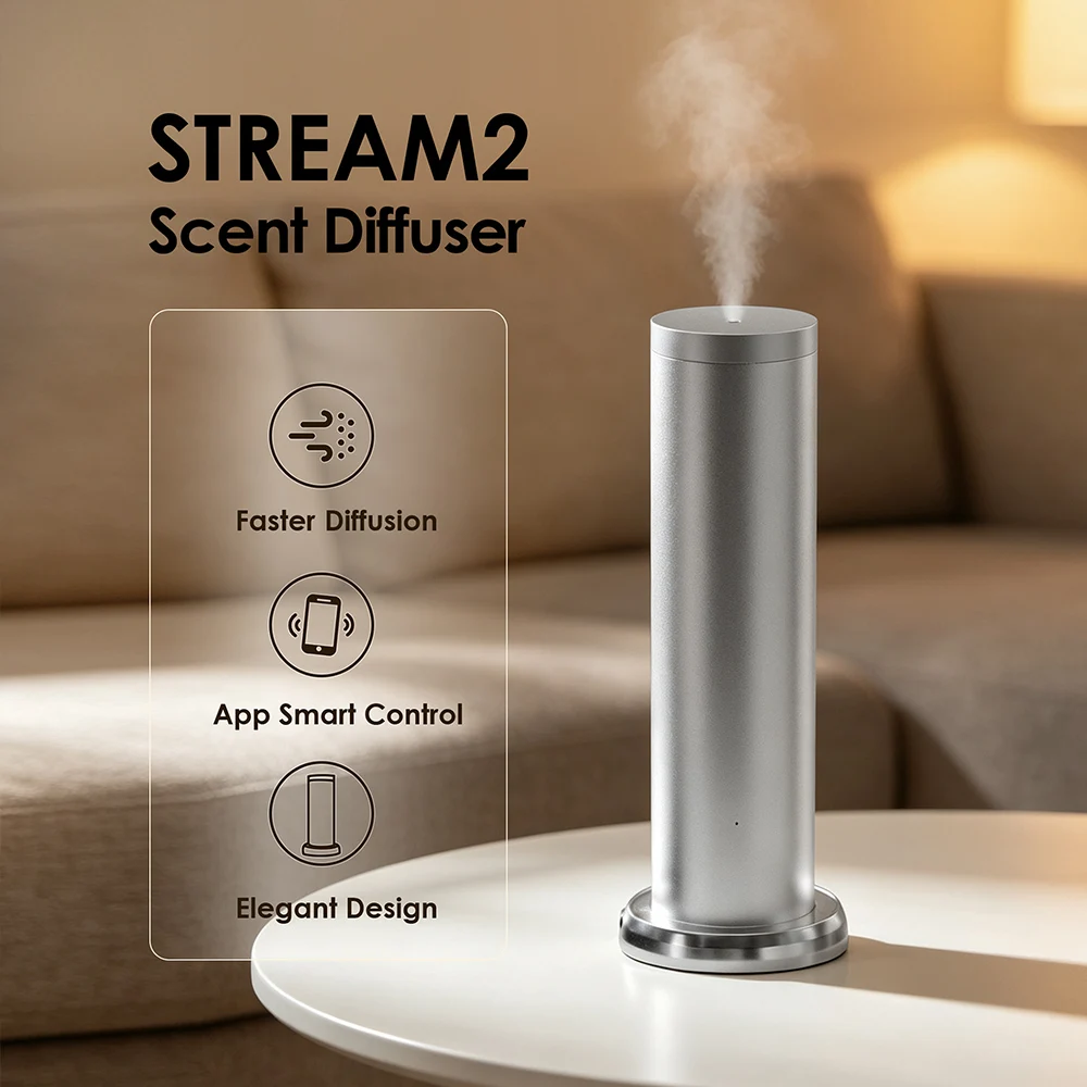 CNUS Stream2 Tower Electric Essential Oil Aluminum Scent Diffusers for Home Office Aromatizantes Para El Hogar