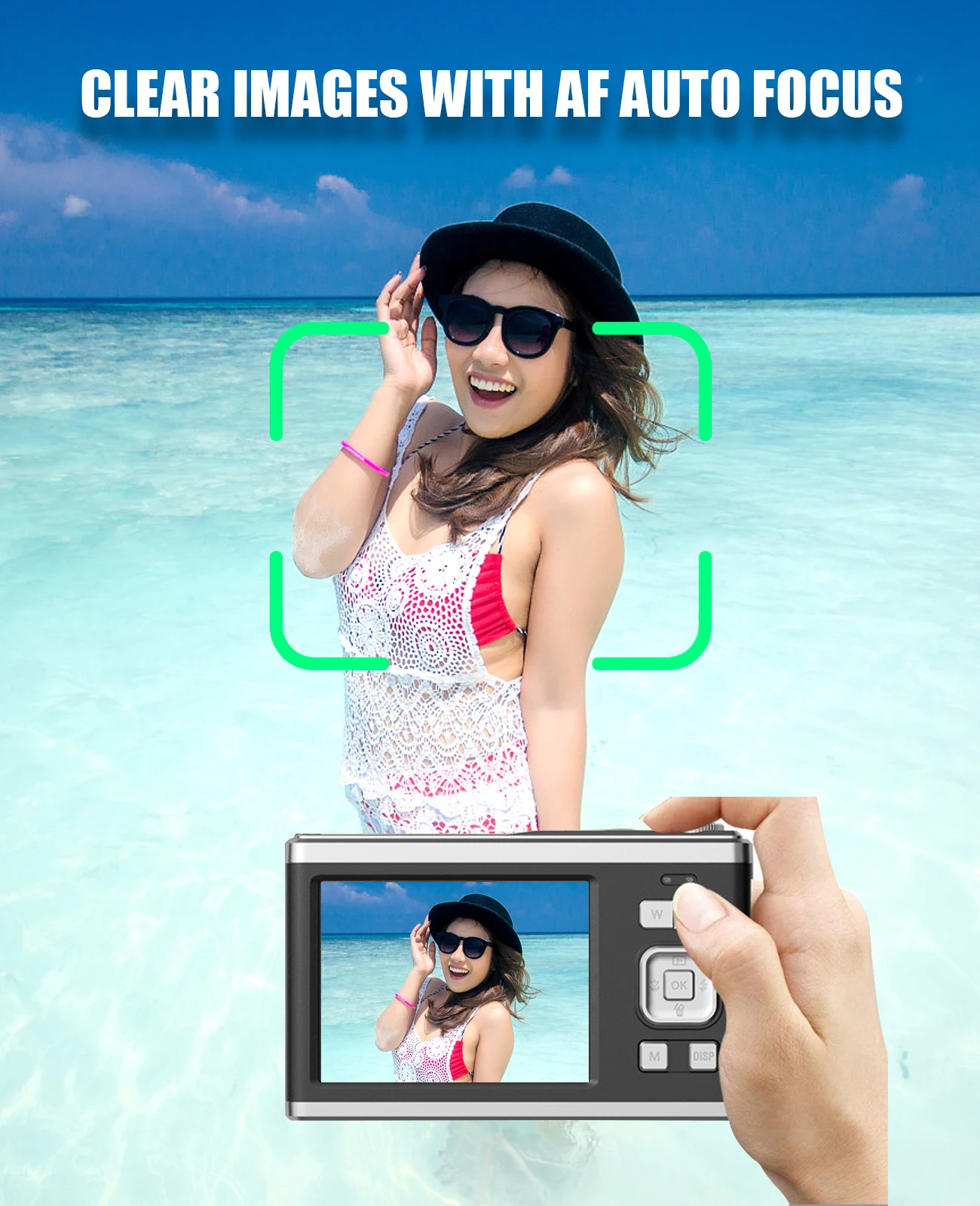 High Quality 60MP Dual Screen Selfie Camera 4K HD Digital Camera with  Big Screen Kids Camera 16X Zoom