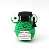 Cappello da medico nero, rana verde mela, carta H