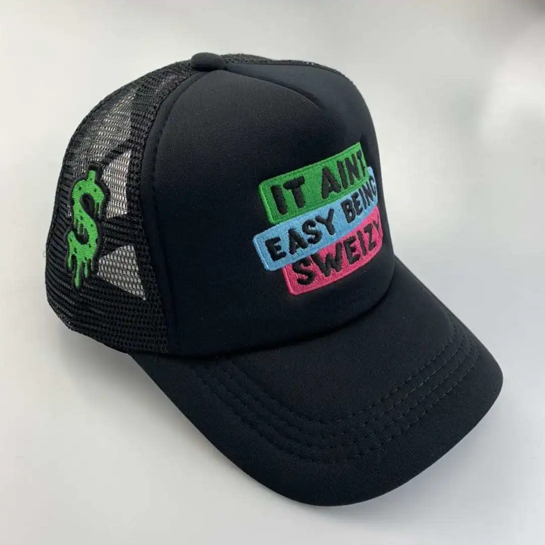 Flagnshow однотонная Кепка-тракер, кепка на заказ, Кепка-бейсболка из полиэстера и сетки с 3D вышивкой, Кепка-тракер