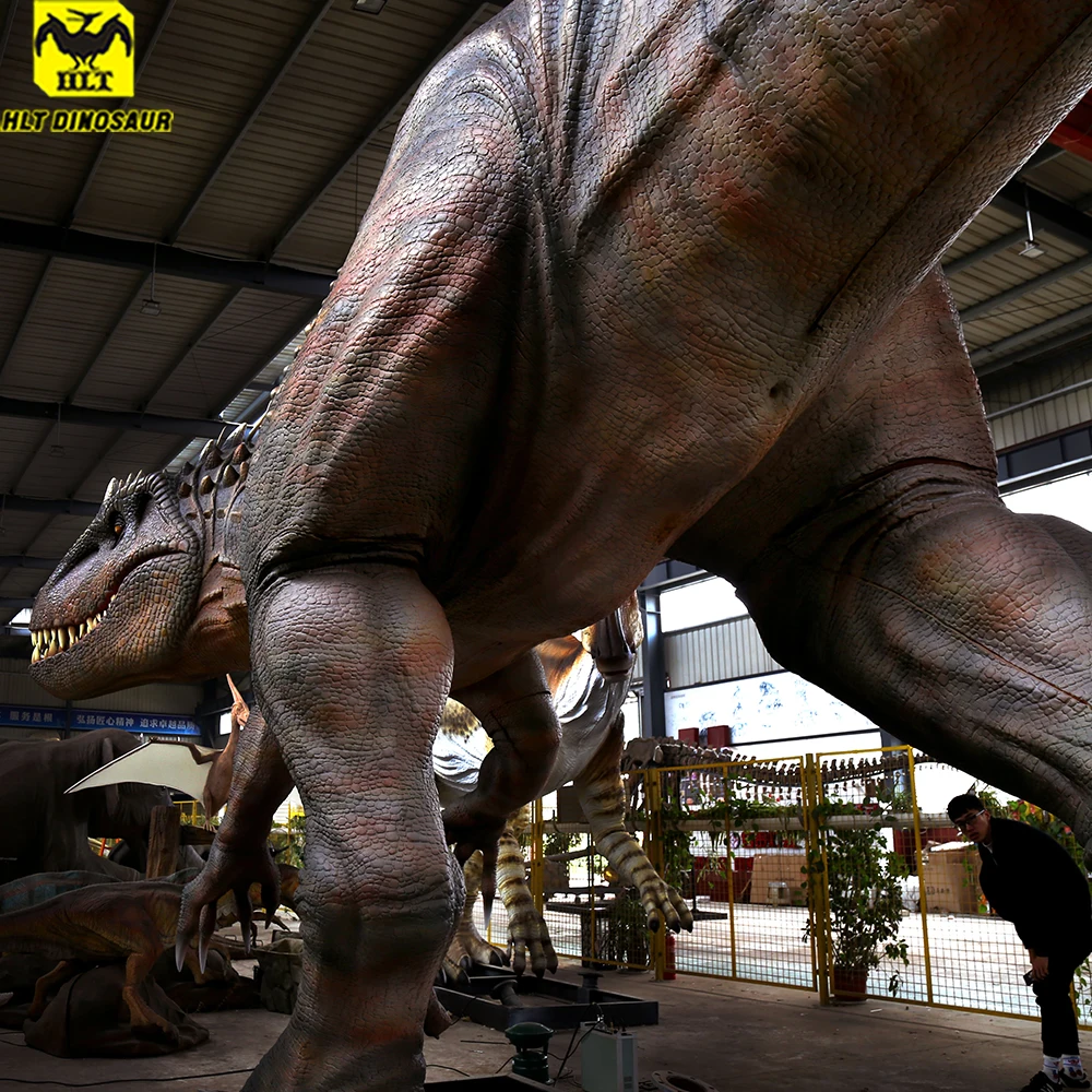 T-rex dinosaurs in dinosaur theme exhibition