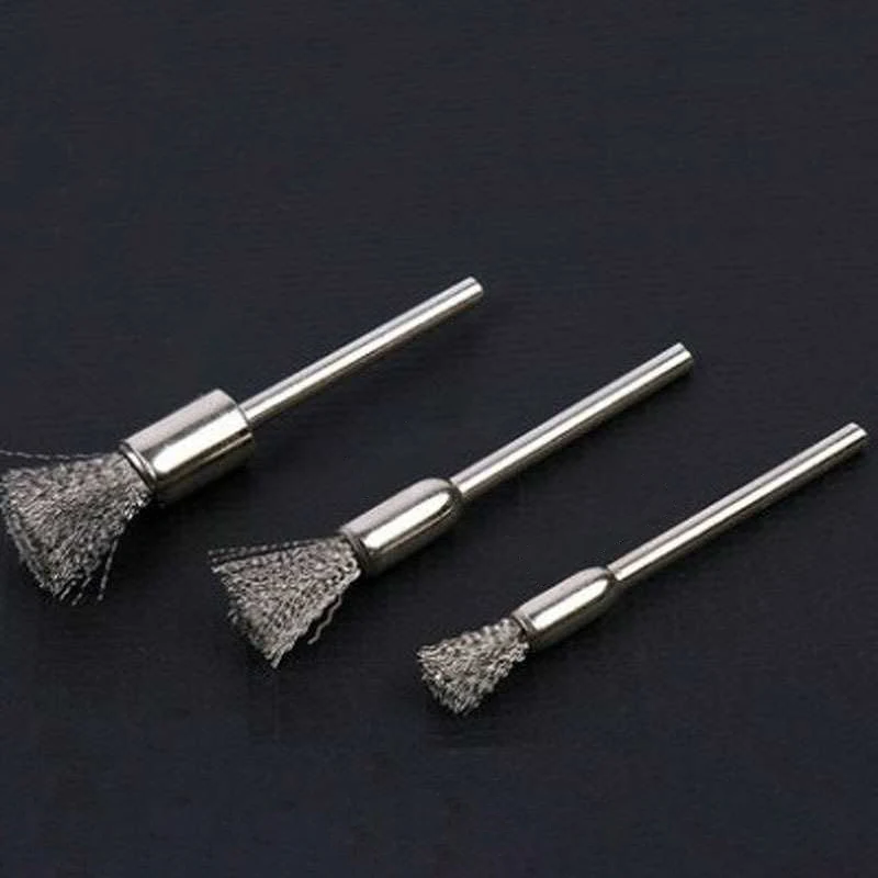Customized material stainless steel copper bristle horse hair wire brush with rod