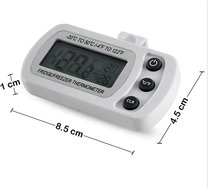 LCD Digital Thermometer Refrigerator Temperature Fridge Freezer Alarm Waterproof 