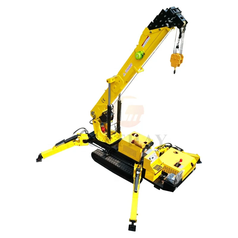 1.2T 2T 3T 5T Small High Performance Lifting Spider Machine Mobile Crane