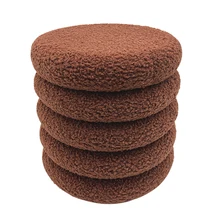 Fashion Custom Round Storage Ottoman Footstool Chair Velvet Ottoman Set