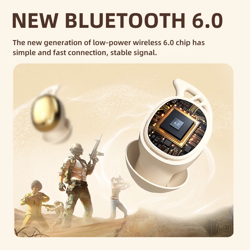New Release Bluetooth Version6.0 Pill Wireless Earphone Vibration Massage  Function Earbuds with Skin-friend Material