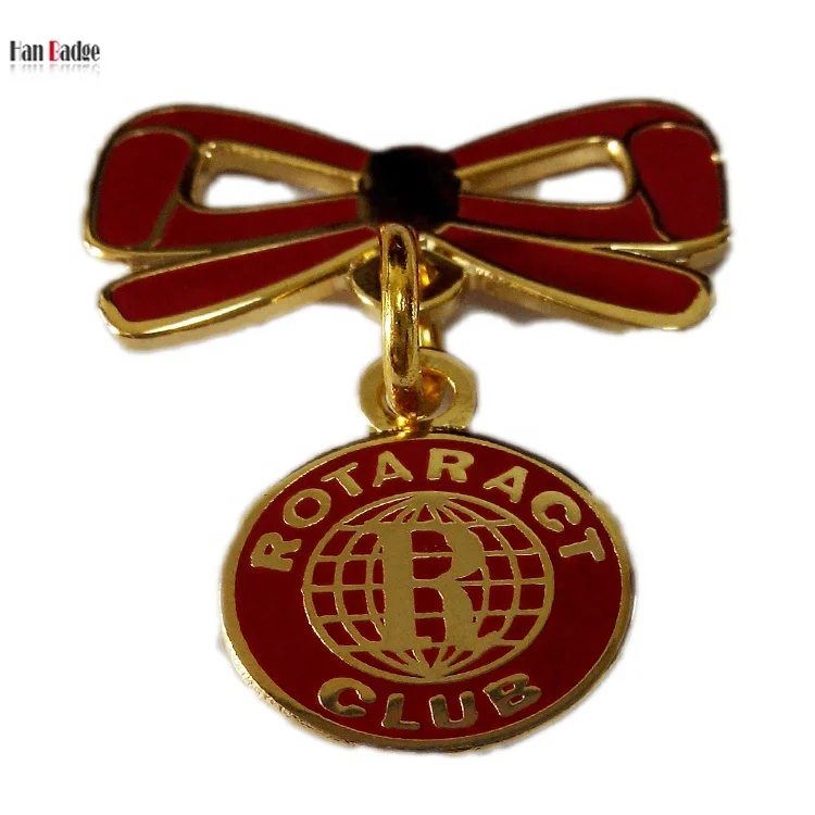 カスタムロータリーインターナショナルボウノットブローチロタラクト