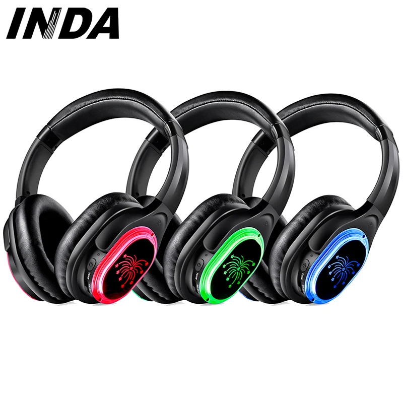 Led silent best sale disco headphones