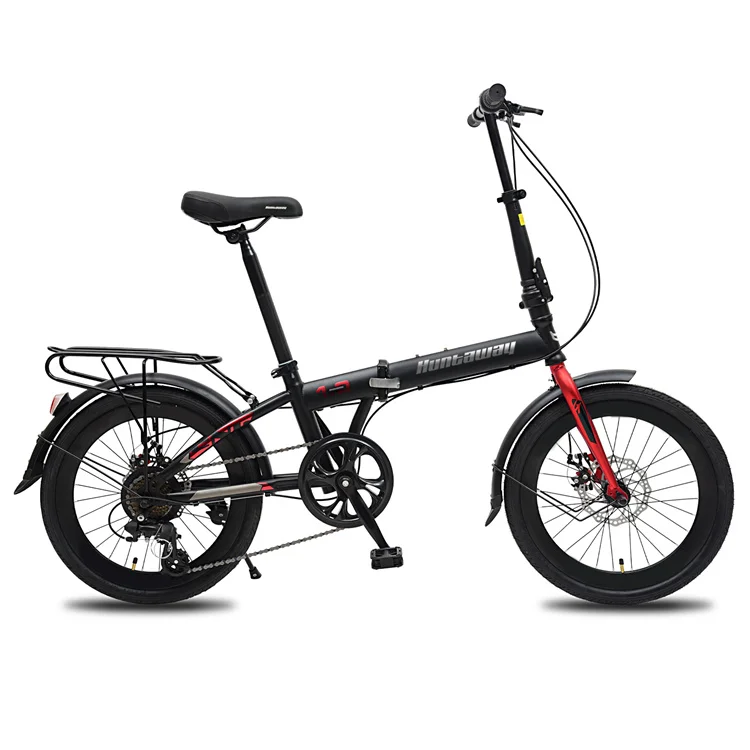 JOYKIE Cheap Affordable 7 Speed Hybrid 20 Inch Folding Bike Bicycle for Adults Ladies Men