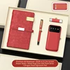 Red notebook+ pen + power bank +USB 4pcs set