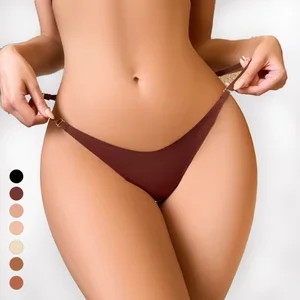 2026 Women's Romantic Solid Print Low-rise Low-waist Everyday Comfortable Briefs Breathable Seamless Nylon Sports Underwear Pack