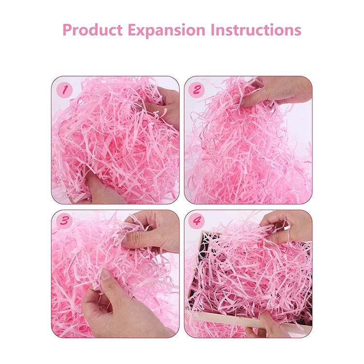 Recycled Packaging Kraft Packing Crinkle Paper Shred 20g Bag Crinkle