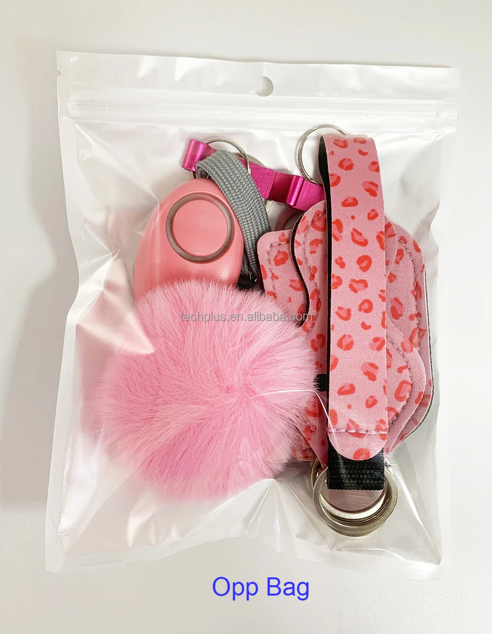 Tiktok Safety Keychain Supply Self Defense Keychain Pom Pom Fur Ball