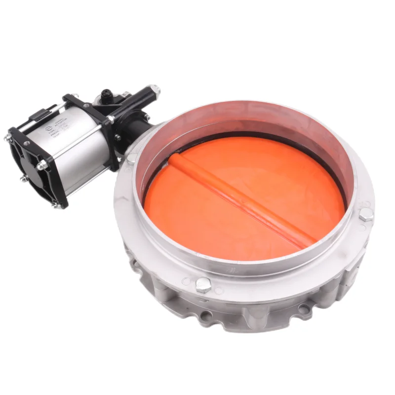VFS Butterfly Valve Series V1FS V2FS Single Flange DN100-DN600 Pneumatic Powder Butterfly Valve for Cement Dust Butterfly Valve