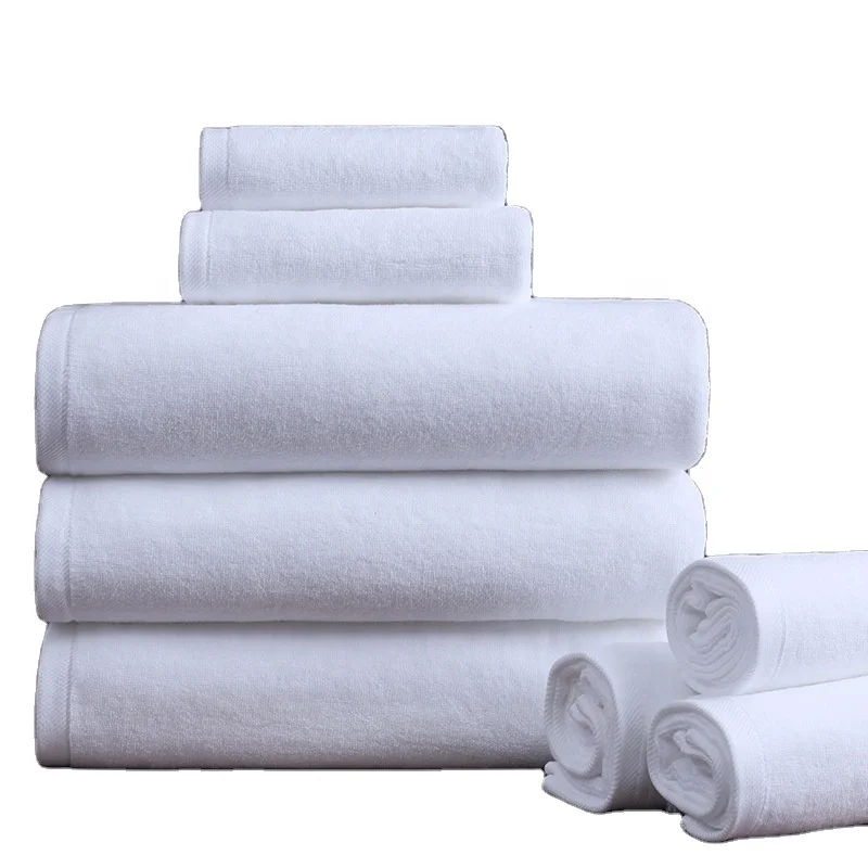RTS Luxury 16S Cotton Thickened White Hotel Quality Combed Cotton Absorbent  Bath Towel Hand Towel Floor Towels