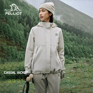 Pelliot Women's 24 New Autumn Casual Jackets Windproof Waterproof Warm Fleece-Lined for Outdoor Hiking  and Mountaineering
