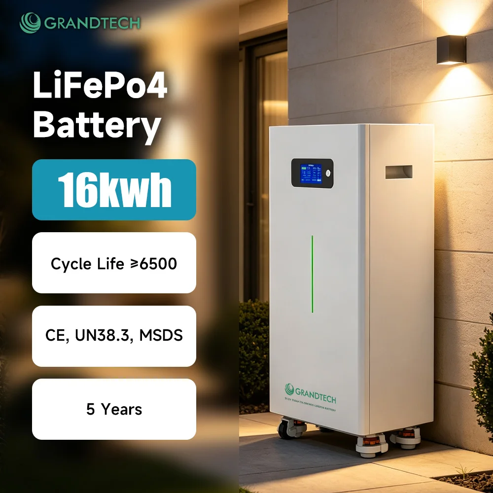 Mobile Lithium Battery 51.2V 314Ah Home Storage 16kwh Rechargeable 6500 Cycle BMS LiFePO4 Lithium Ion Batteries Pack for Home