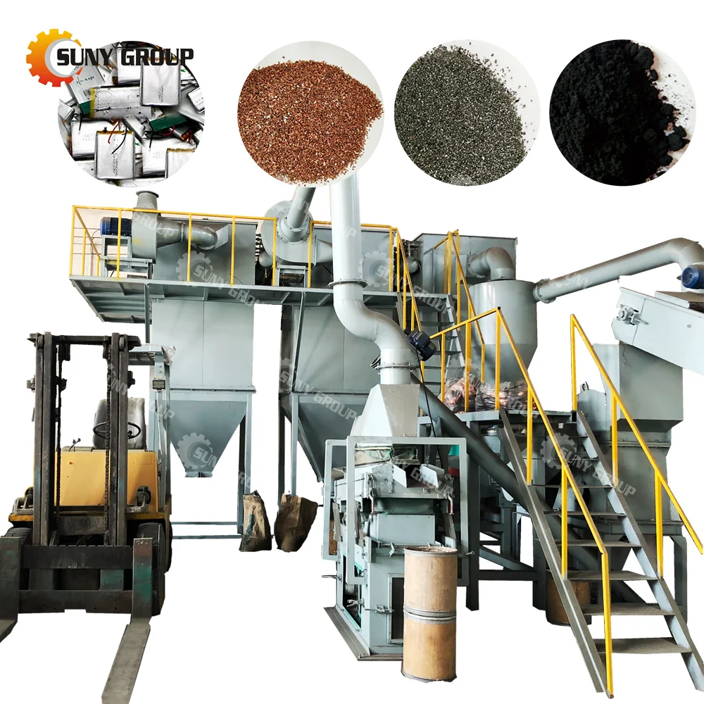 Process Scrap From Waste Lithium Battery Jelly Roll Recycling Machine