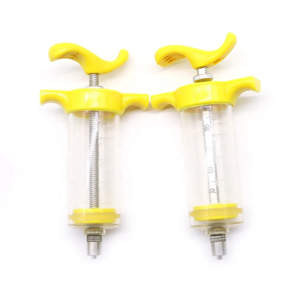 Animal USE Plastic steel syringe Blue and Orange Continuous Veterinary Syringe Plastic Steel Veterinary Metal Syringe Instrument