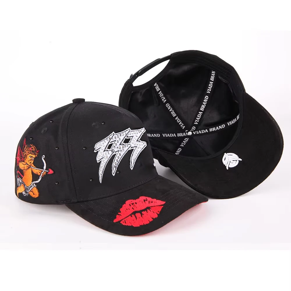 OEM Custom 5 Panel Curved Brim Structured Baseball Cap With Embroidery Logo for Man
