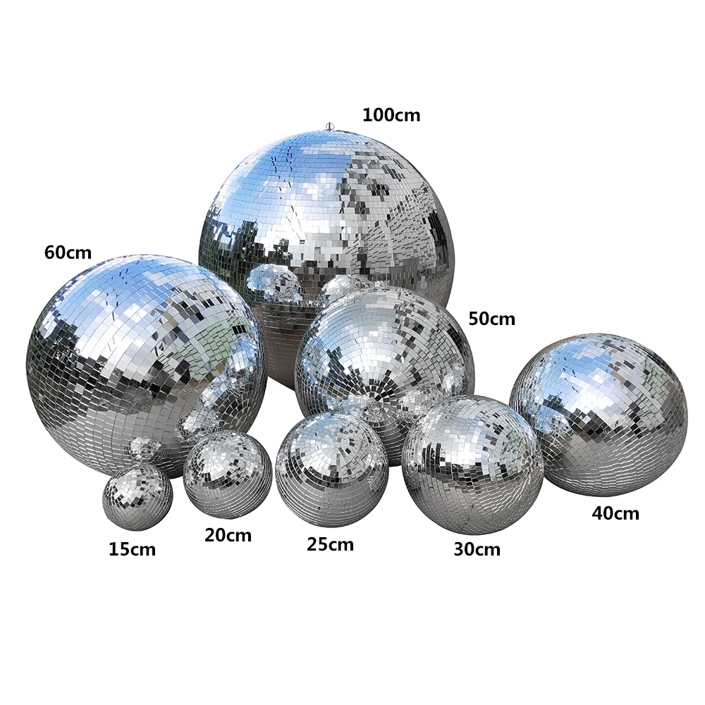 thumbnail image 2 of 1 Pack Large Disco Ball Silver Hanging Irror Disco Ball Reflective 2 of 11