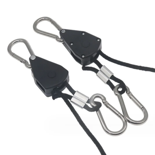 Orientrise Grow Tent Accessories Adjustable Hydroponics Product LED Grow Light Hanger Rope Ratchet Hanger Camping Tent Accessory