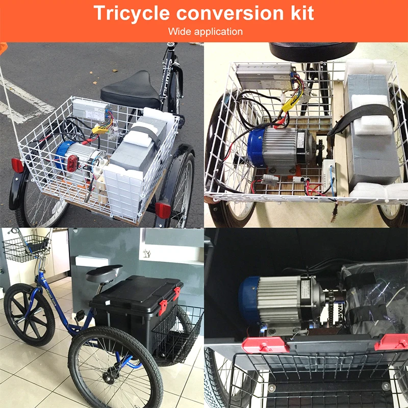 48v 750w Brushless Gear Motor Kit For Electric Tricycle Ebike 750w