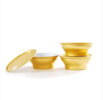 Aluminum Empty 180ml 250ml 300ml Jars Golden Bowl Cans with Alu Easy Open Ends for Bird's Nest Porridge