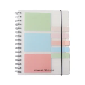 Wholesale DIY Spiral A5 Notebook  Custom Logo Printed Ring Binder Stick Notes for School Kids and Students