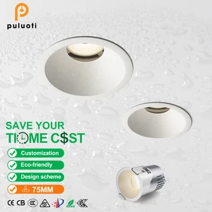 Embedded LED Waterproof Aluminum Spotlight with 75mm Aperture, Available in 8W/12W Models, Ideal for Bathrooms and Kitchens