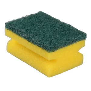 Latest Factory Direct Sale Kitchen Household Cleaning Sponge Customize Shape Sponge with Scouring Pad for Washing