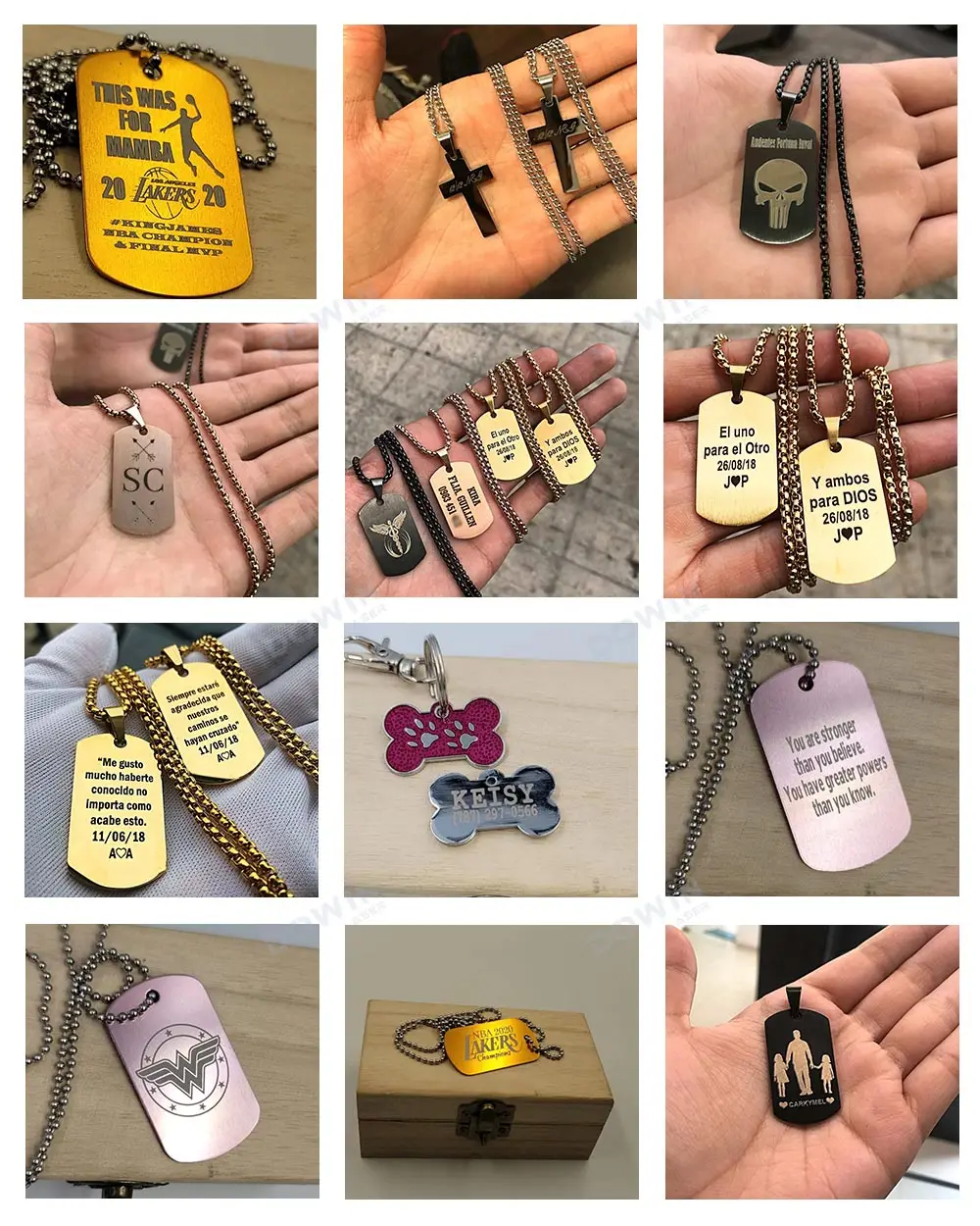 Metal tag sample